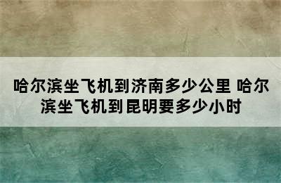 哈尔滨坐飞机到济南多少公里 哈尔滨坐飞机到昆明要多少小时